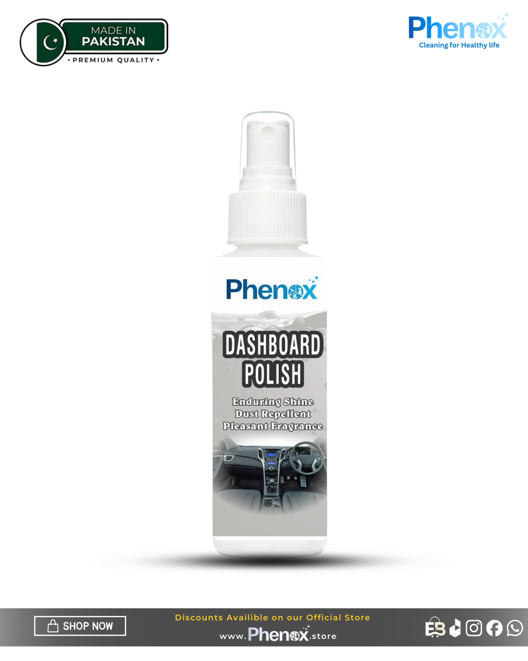 Phenox Dashboard Polish,The Ultimate Showroom Finish in a Bottle. 200ML