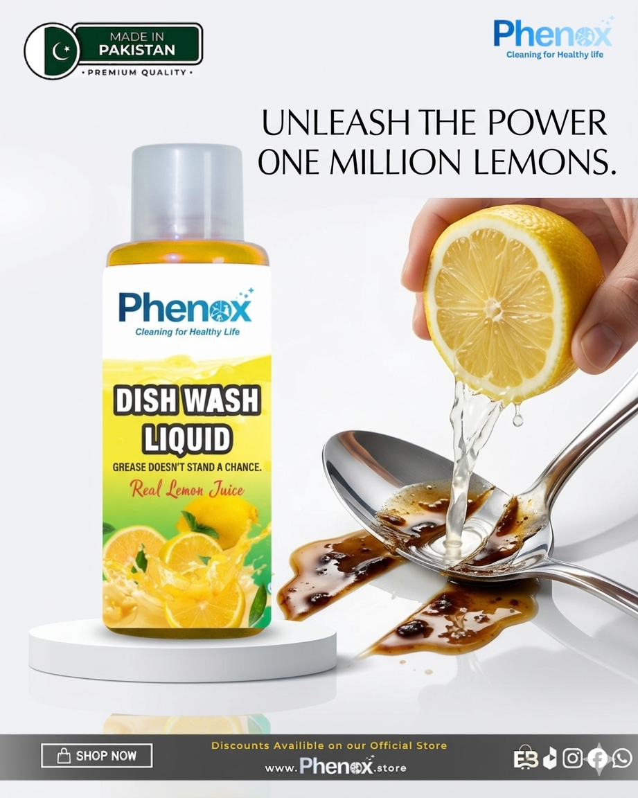 Phenox 3X Anti-Bacterial Multi Surface Cleaner (Lemon) Max All Purpose Multi Surface Disinfecting Cleaner – 500ml & 5 Litter