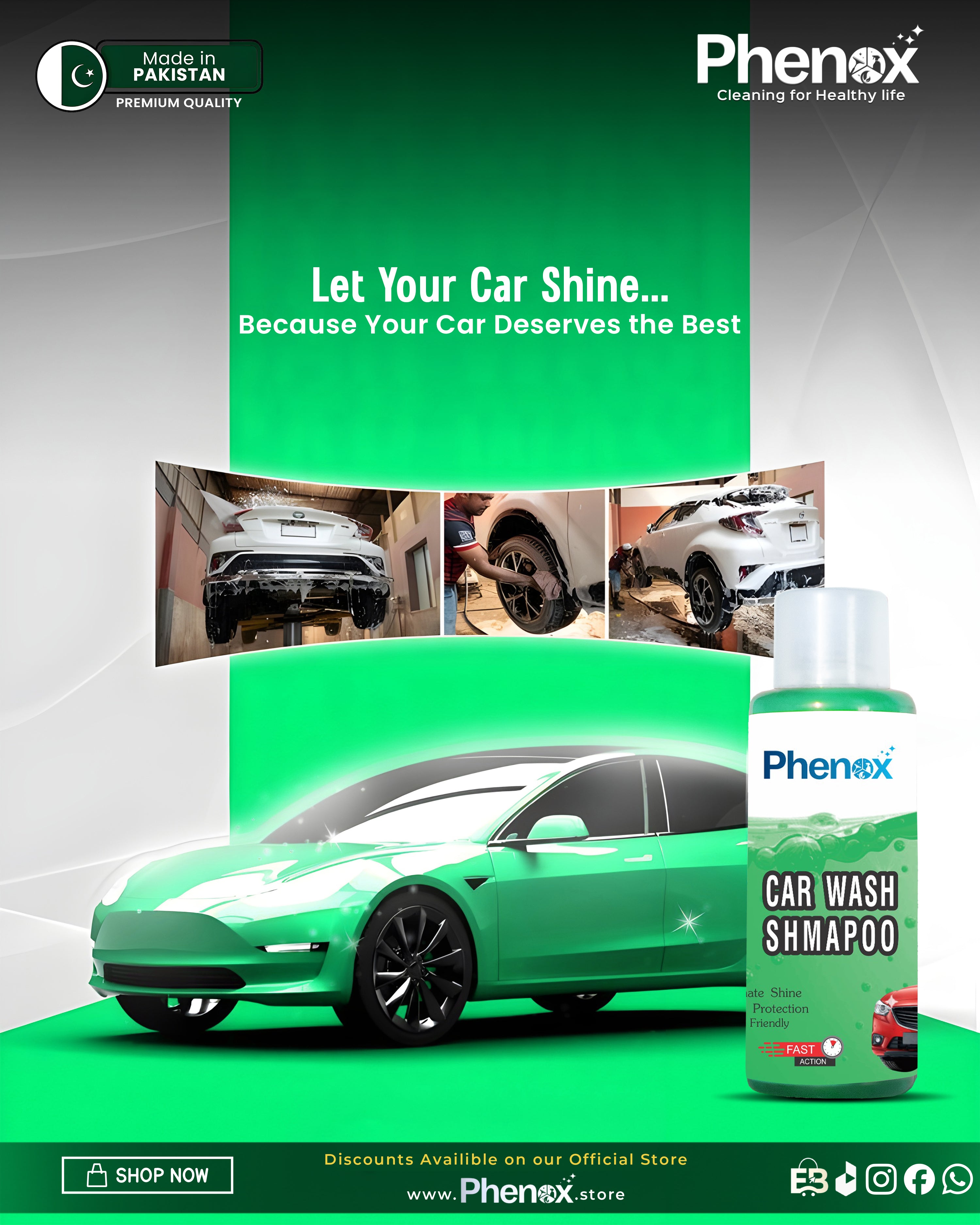 Phenox Car Wash Shampoo 500ML & 5 Litter