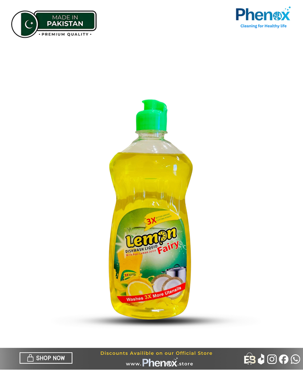 Phenox Lemon Fairy Anti-Bacterial Dishwash Liquid Bottle 500ml / 1 litter & 5 Litter