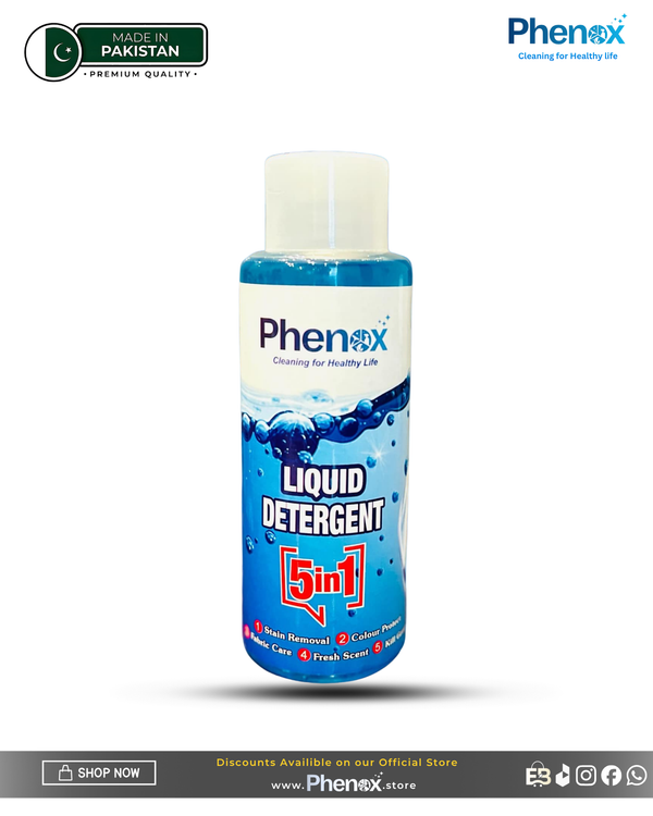 Phenox Liquid 5 In 1 Detergent - Deep Cleaning, Stain Removal 1 litter & 5 Litter