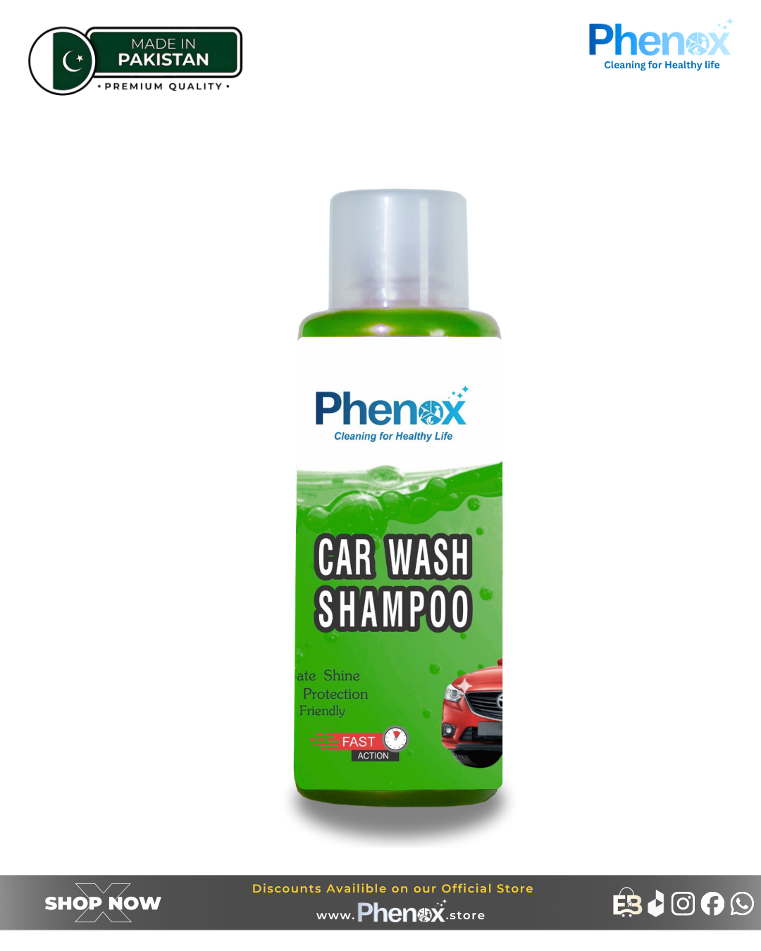 Phenox Car Wash Shampoo 500ML & 5 Litter