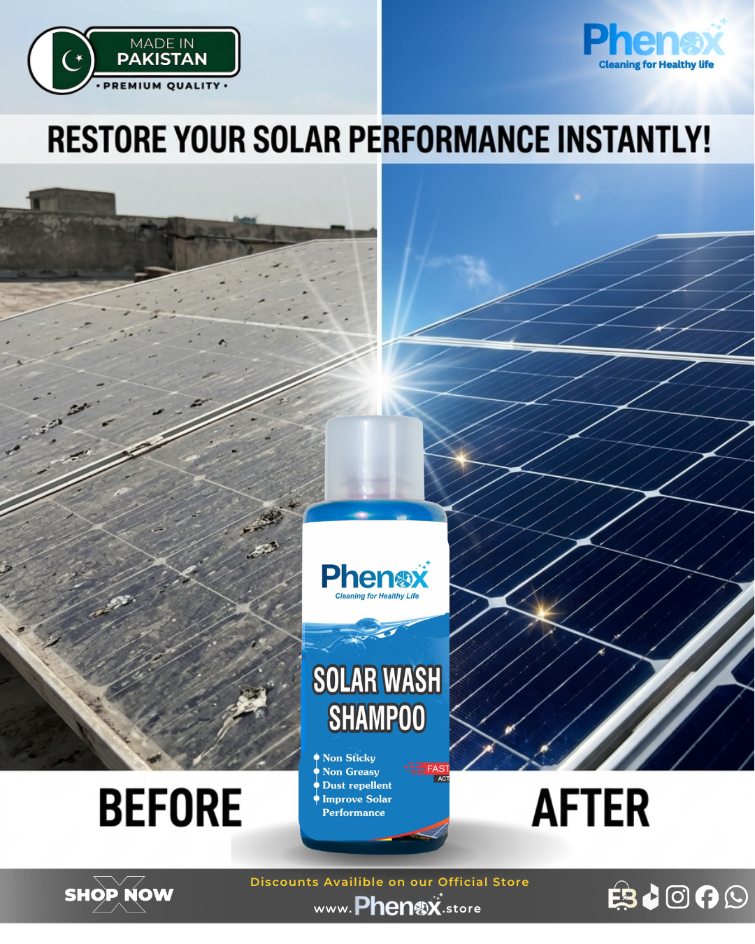 Phenox  Maximize Your Solar Energy with Phenox Solar Wash Shampoo! ☀️